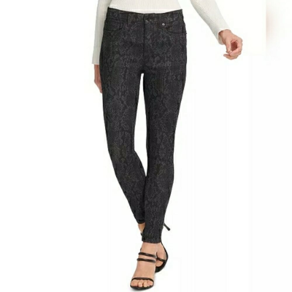 DKNY Printed High-Rise Skinny Jeans Size 24